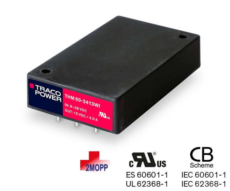 THM 60WI Series from Traco Power Delivers high power for your medical applications 